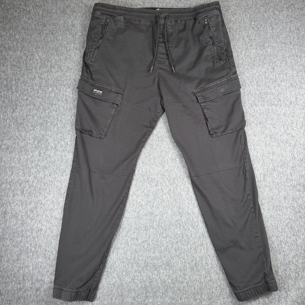 Hollister Pants Mens XL Black Skinny Joggers Advanced Stretch Cargo Pants